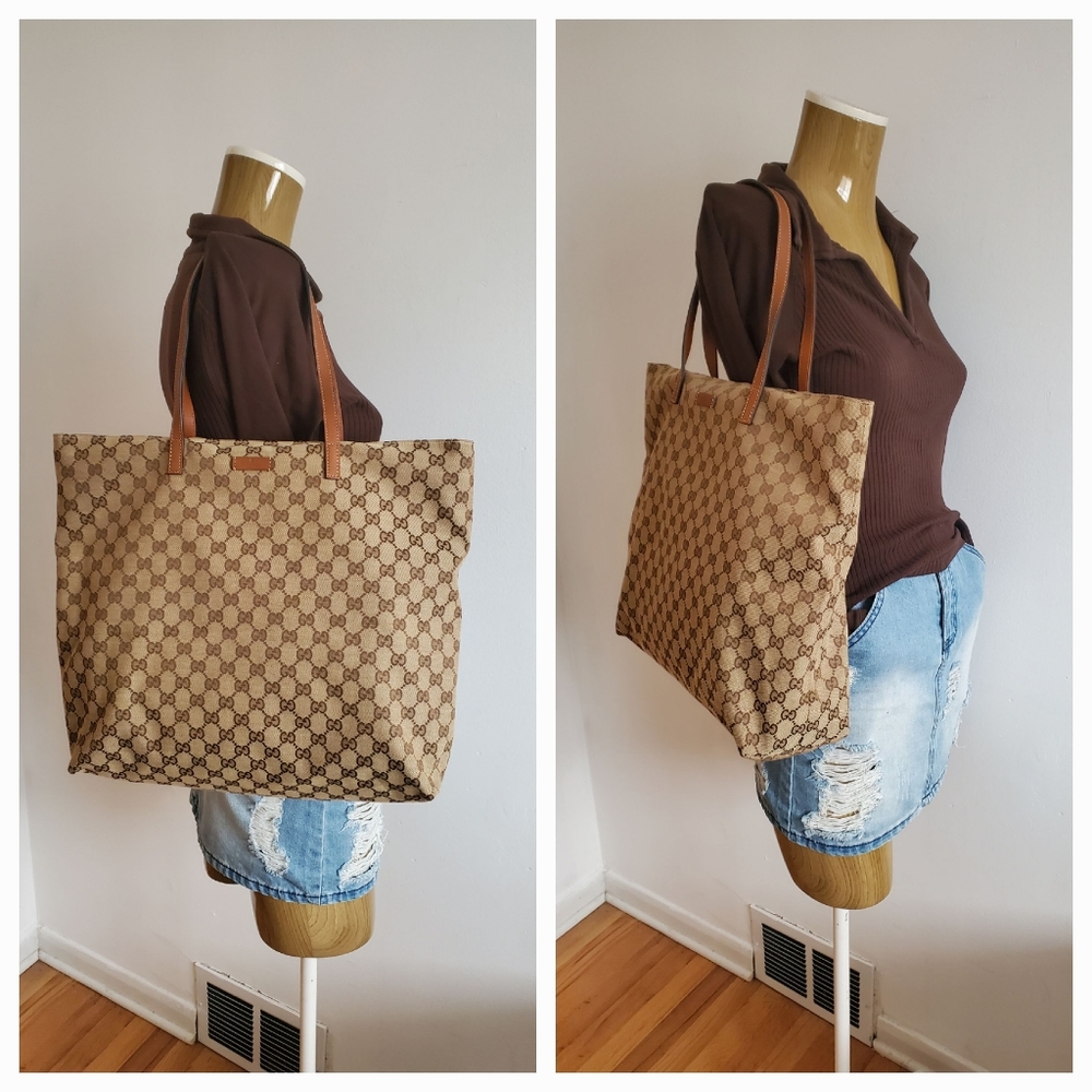 GUCCI GG Monogram Canvas Tote Bag